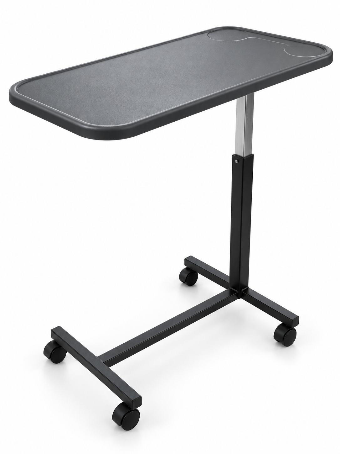 MEDORRA gray plastic-top overbed table — hero