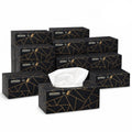 Facial tissues, black & gold box — 2-ply · 200 sheets per box · 15 boxes