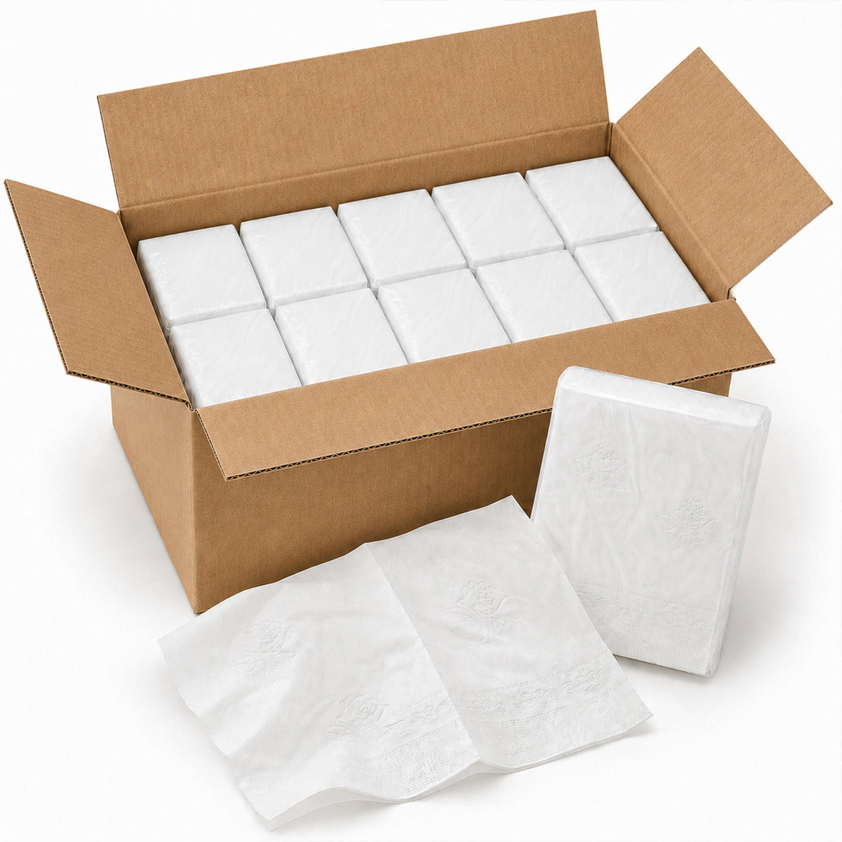 White dinner napkins