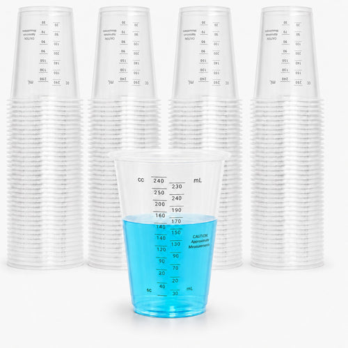 Medorra 10 oz graduated medical cups with printed measurements, 1,000-count case