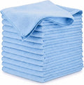 Microfiber cleaning cloths — Blue · 16 × 16 inches · Pack of 12 · 16 × 16 inches · 12 cloths
