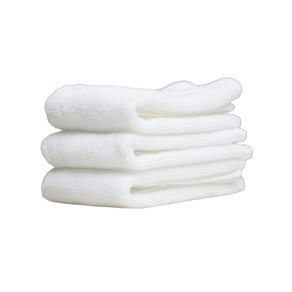 16 Single Towels & Washcloths — Washcloth · Washcloth · White · 1 lb · 12 x 12 · Case of 60