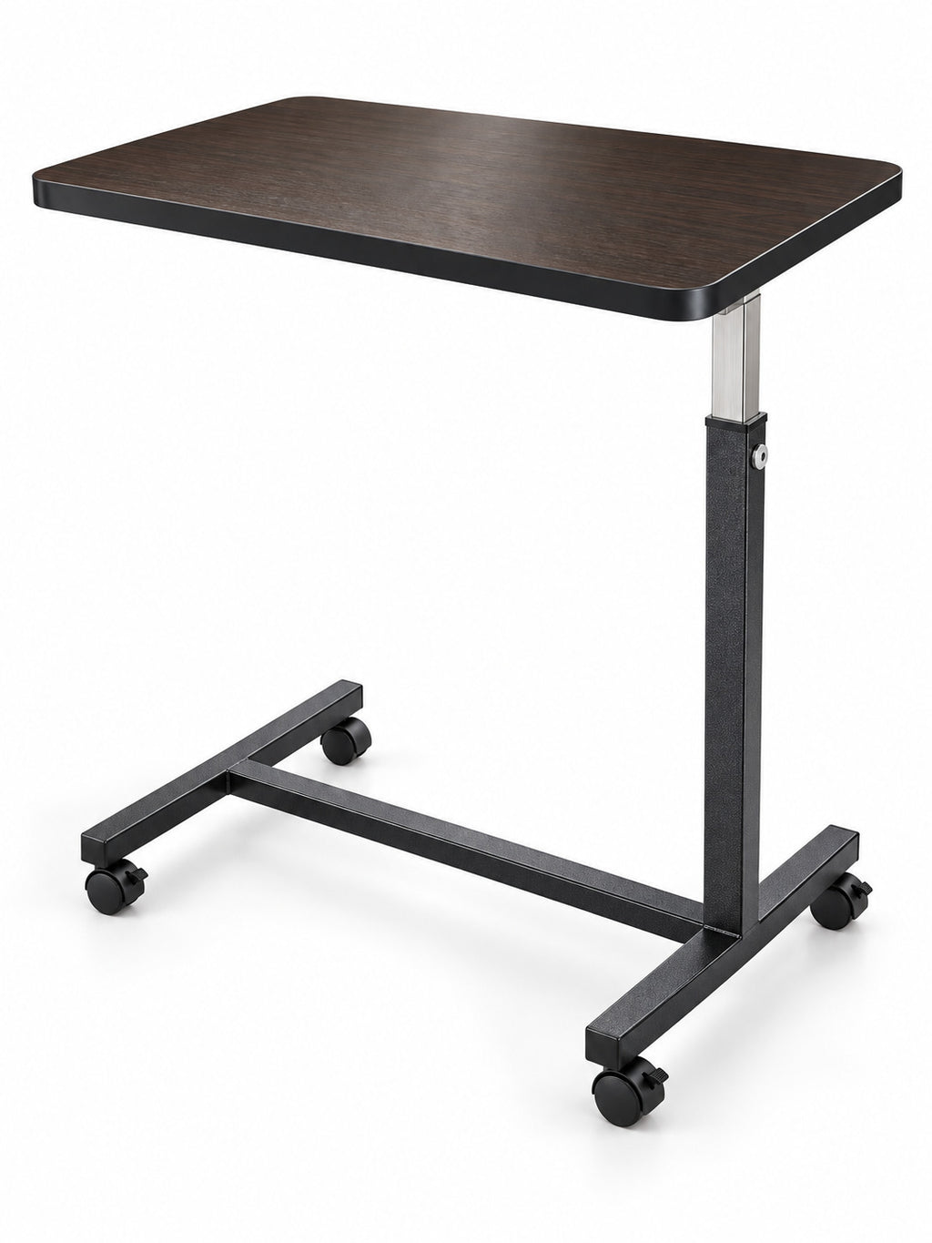 MEDORRA brown woodgrain overbed table — hero
