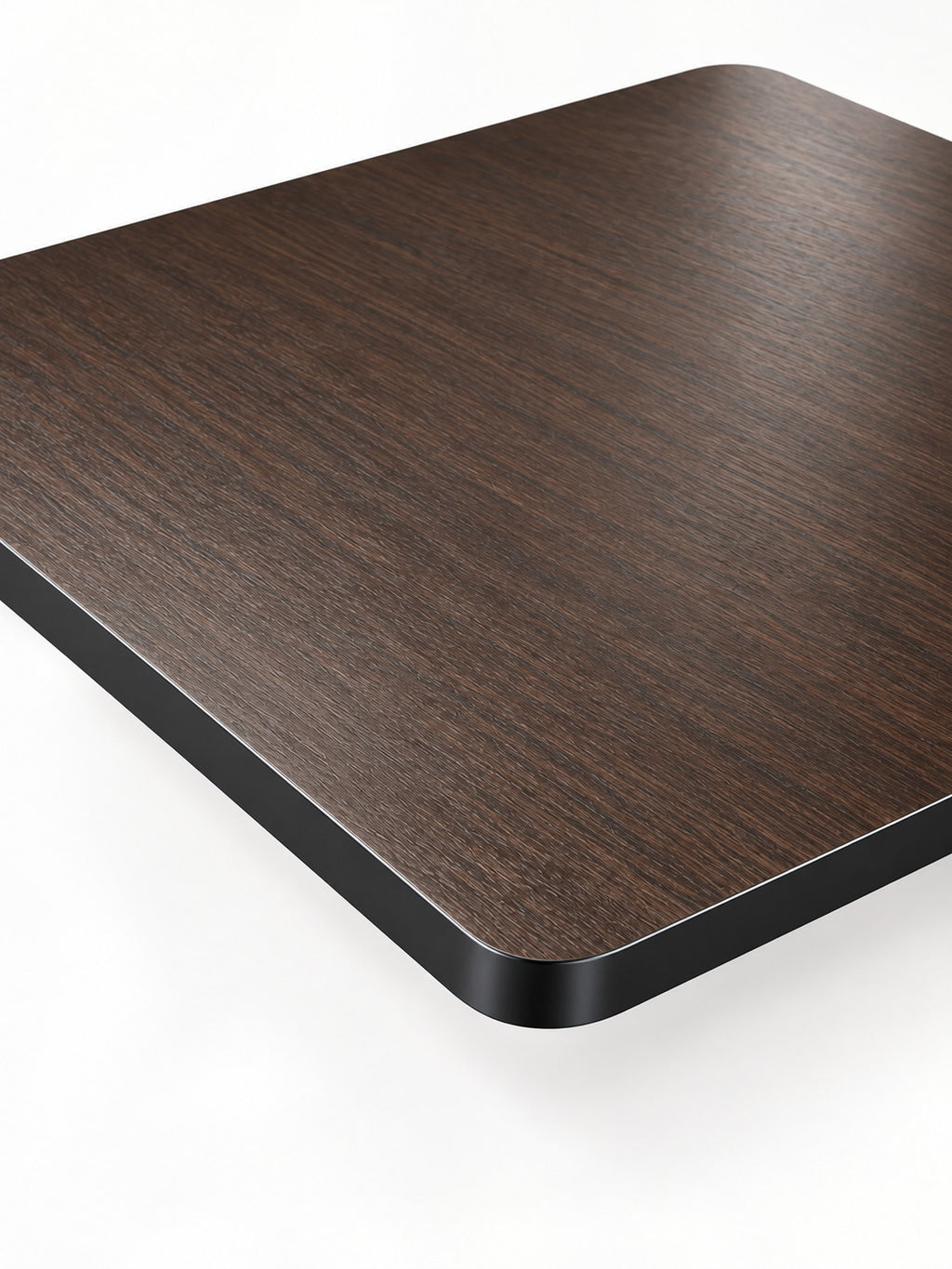 MEDORRA brown woodgrain overbed table — top detail