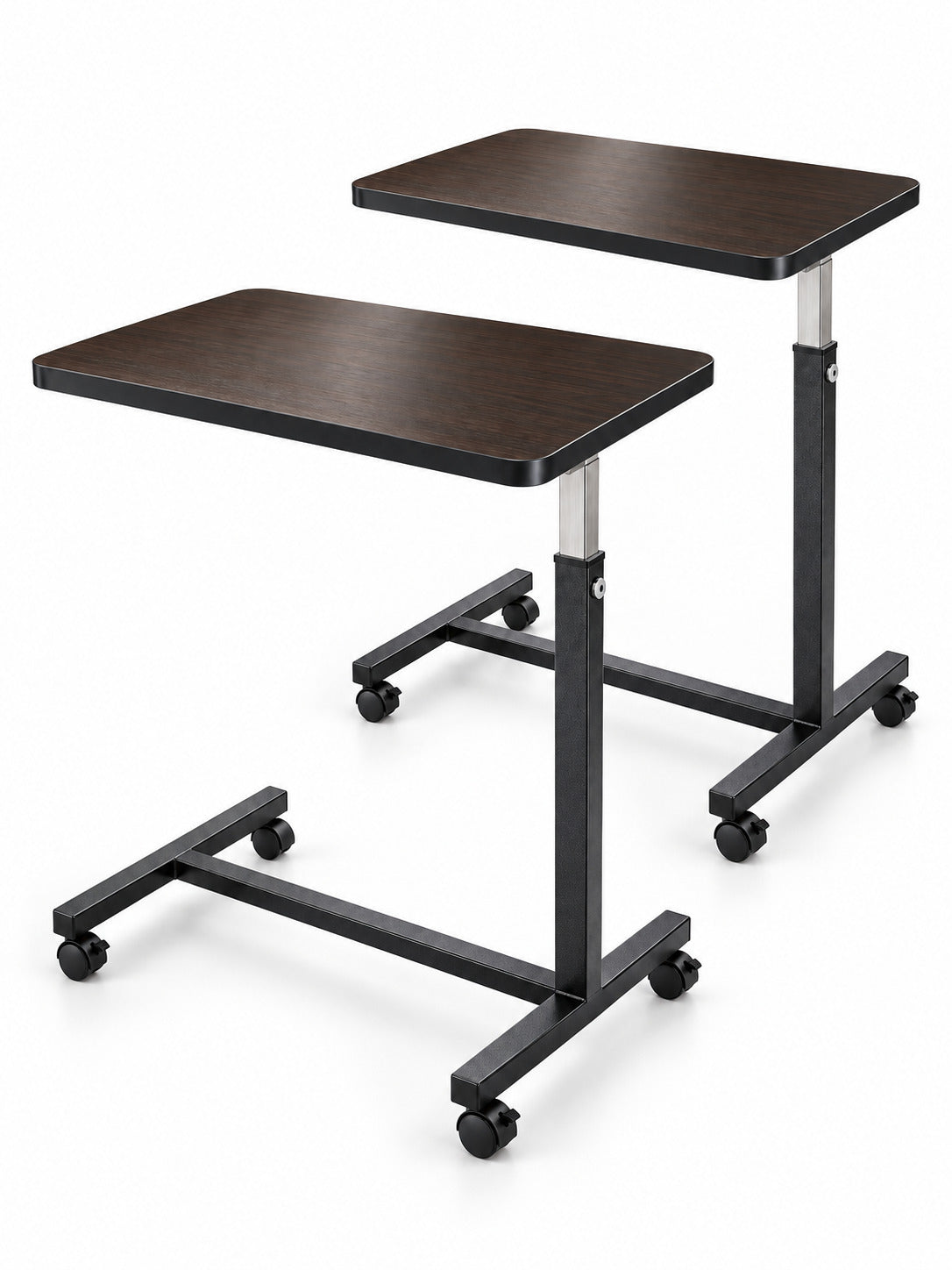 MEDORRA Wooden — Mahogany overbed tables — 2-table pack