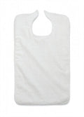 White premium adult terry bib