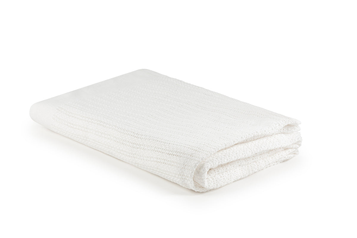 White open weave thermal blanket