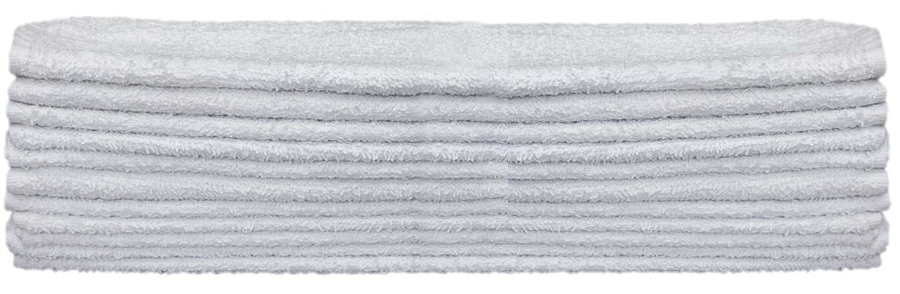 White terry bar mop towel