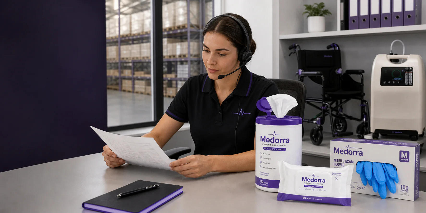 Medorra support specialist answering product and purchasing questions