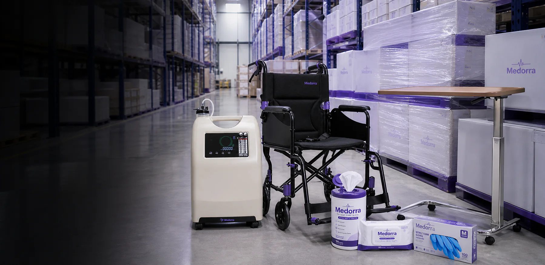 Medorra medical and patient-care products inside a nationwide distribution center